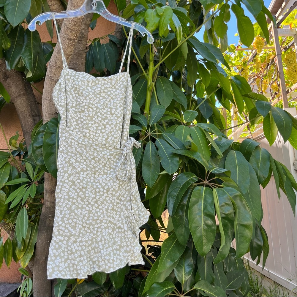 Princess Polly Green Floral Mini Dress